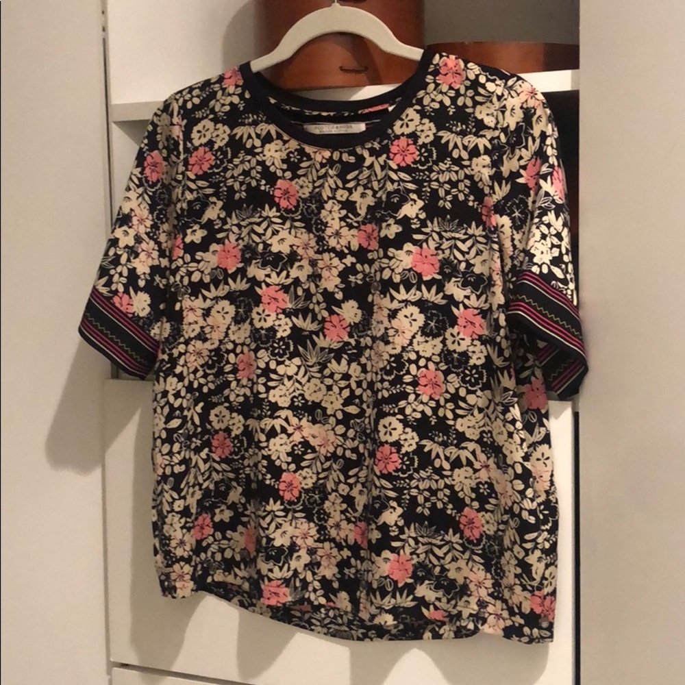 Scotch & Soda flower t-shirt blouse